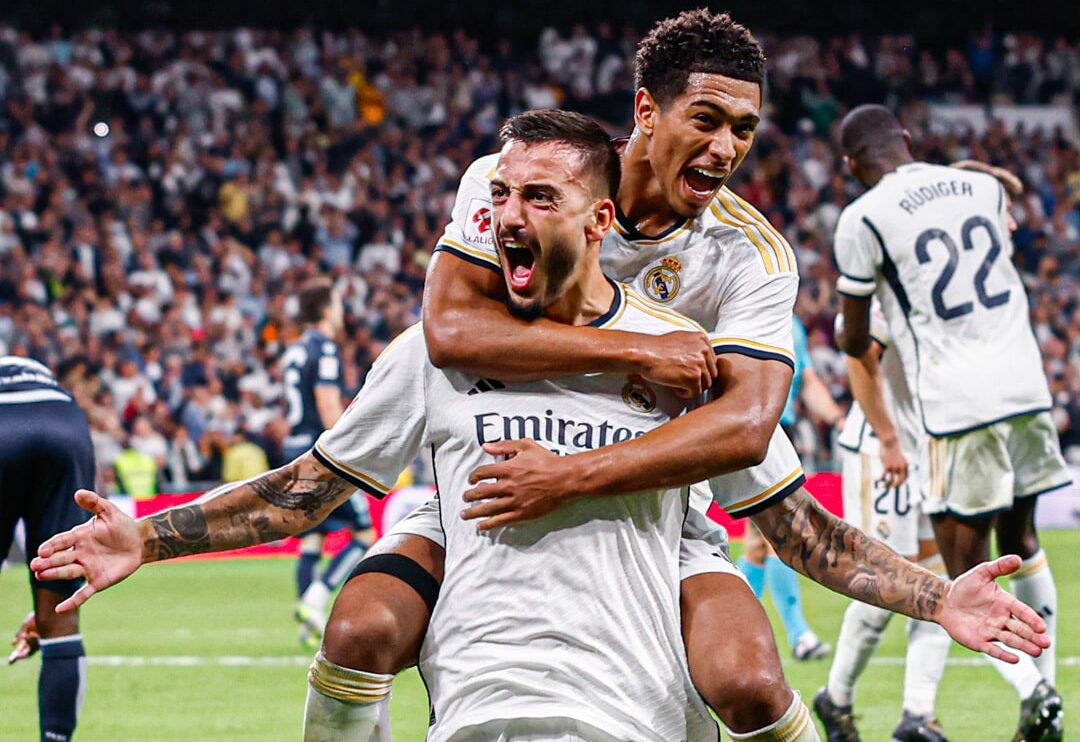 JOSELÚ Y JUDE BELLINGHAM DEL REAL MADRID CELEBRAN
