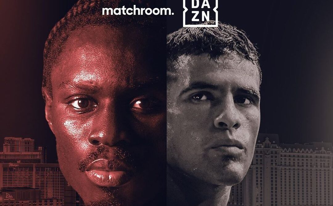 FLYER DE MATCHROOM BOXING DE LA PELEA ENTRE RICHARDSON HITCHINS Y GUSTAVO LEMOS