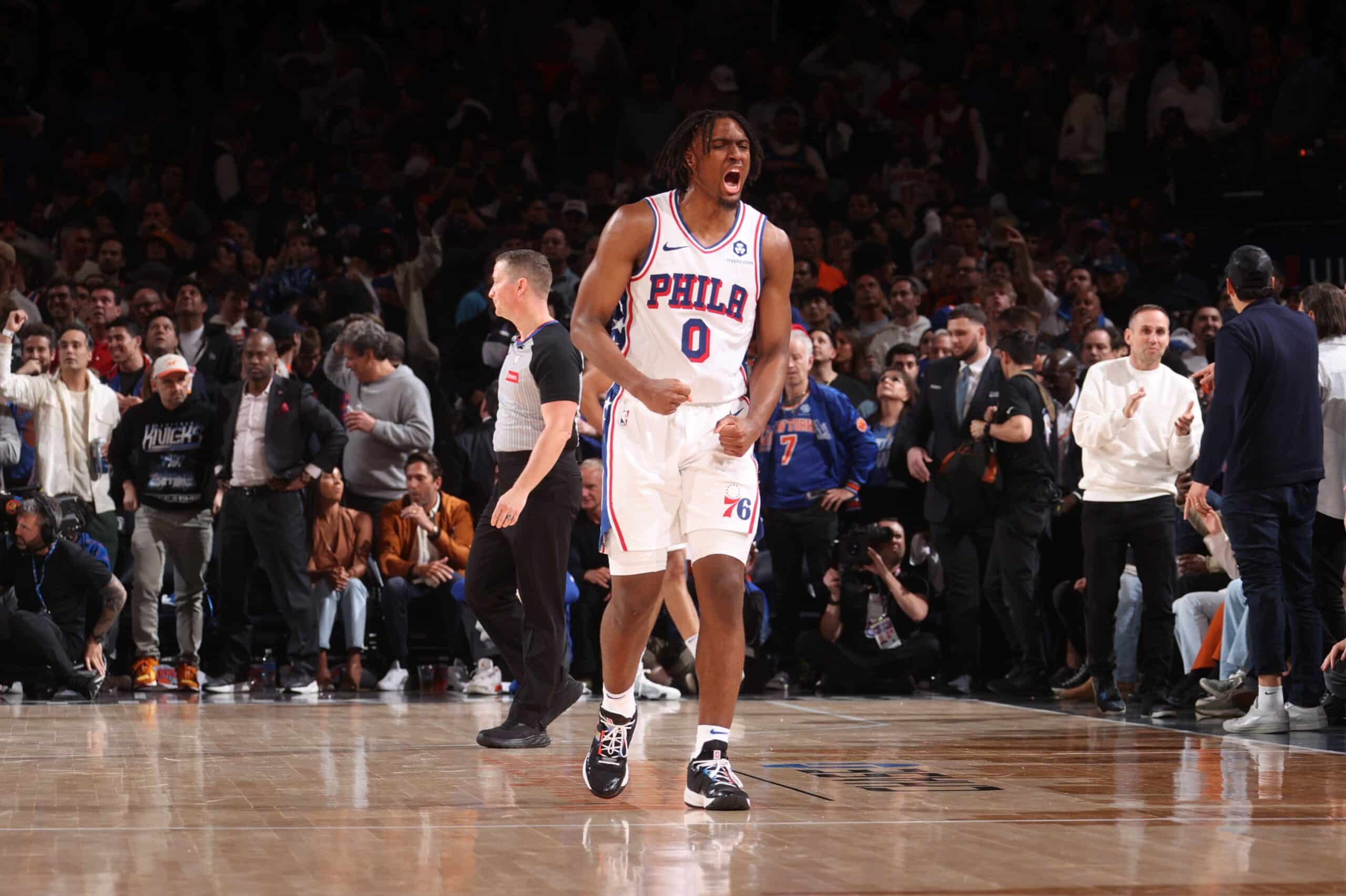 TYRESE MAXEY CELEBRA EL TRIUNFO DE LOS SIXERS