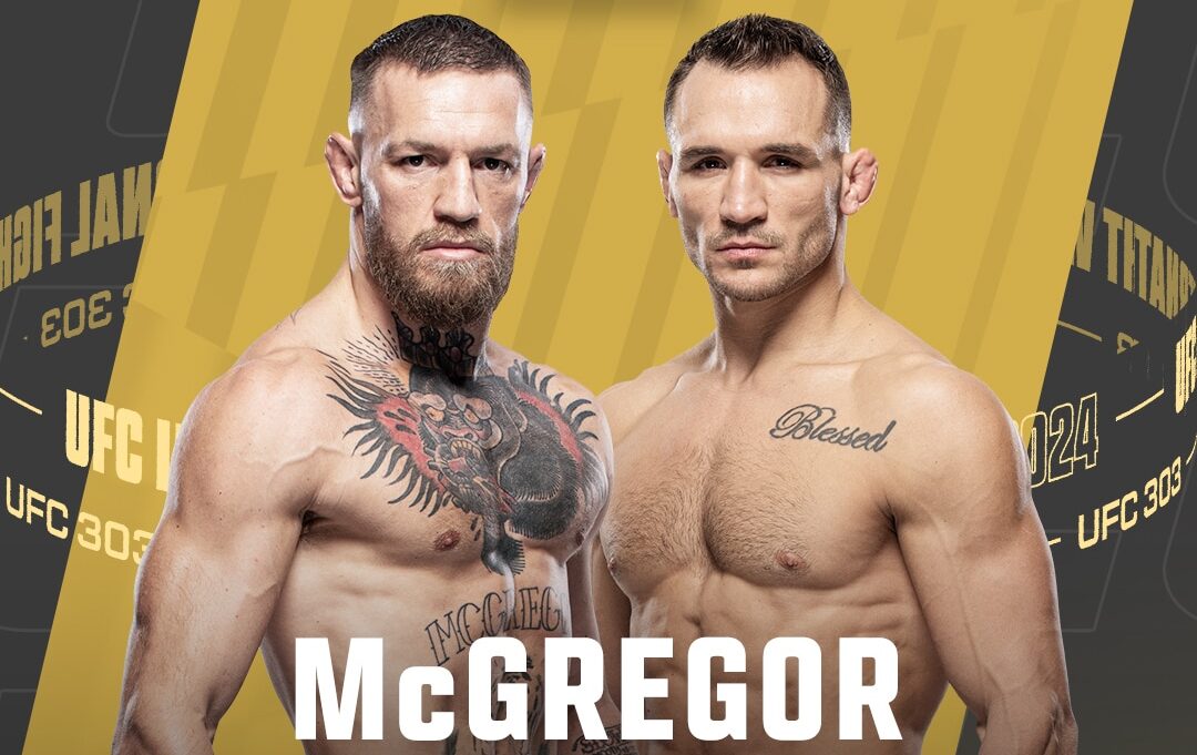 FLYER DE LA PELEA DEL 29 DE JUNIO EN LA UFC 303 ENTRE CONOR MCGREGOR Y MICHAEL CHANDLER
