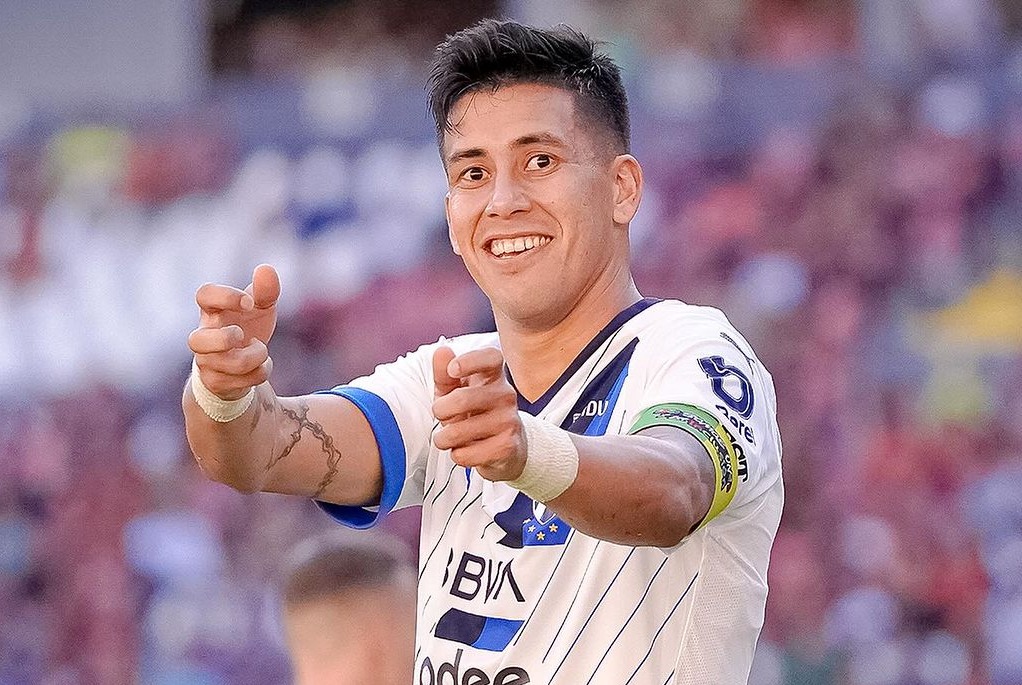 Maxi Meza festeja un gol en la fecha 13 del Clausura 2024.