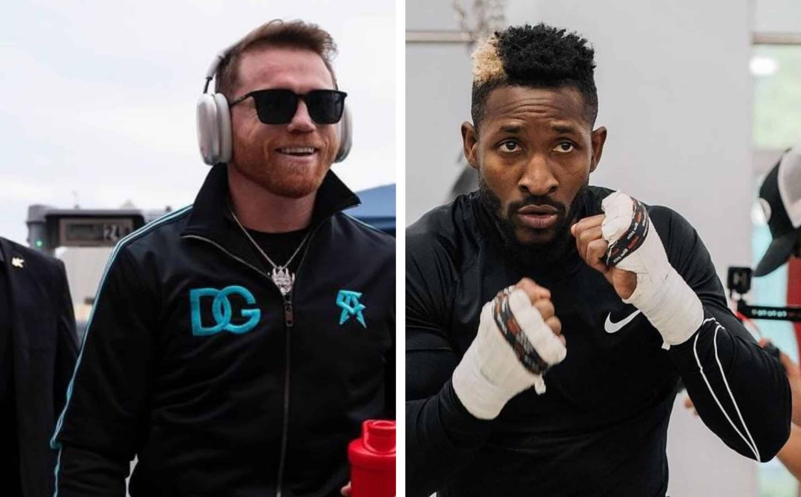 CANELO ÁLVAREZ A LA IZQUIERDA Y WILLIAM SCULL A LA DERECHA