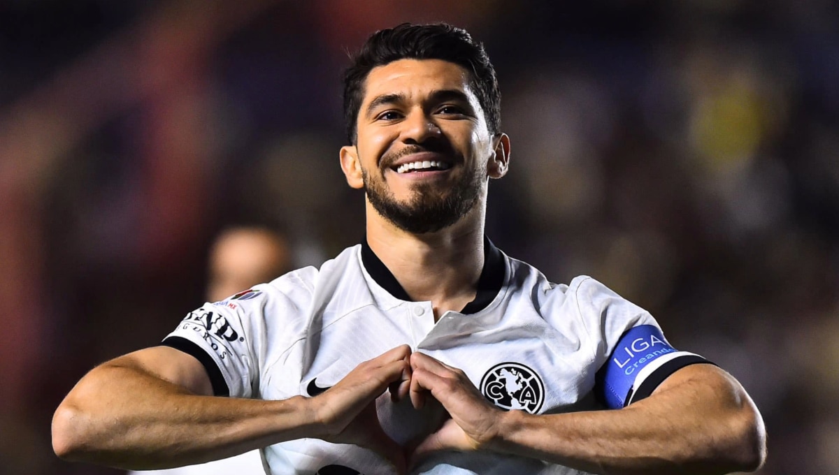 Henry Martin festeja gol en la Liguilla del Clausura 2024.