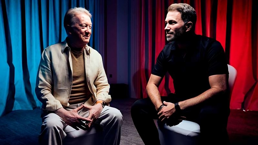 FRANK WARREN DE QUEENSBERRY PROMOTIONS A LA IZQUIERDA, Y EDDIE HEARN DE MATCHROOM BOXING A LA DERECHA