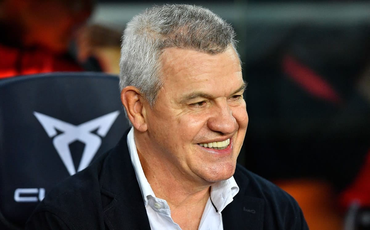 Javier Aguirre en conferencia de prensa con el Mallorca.