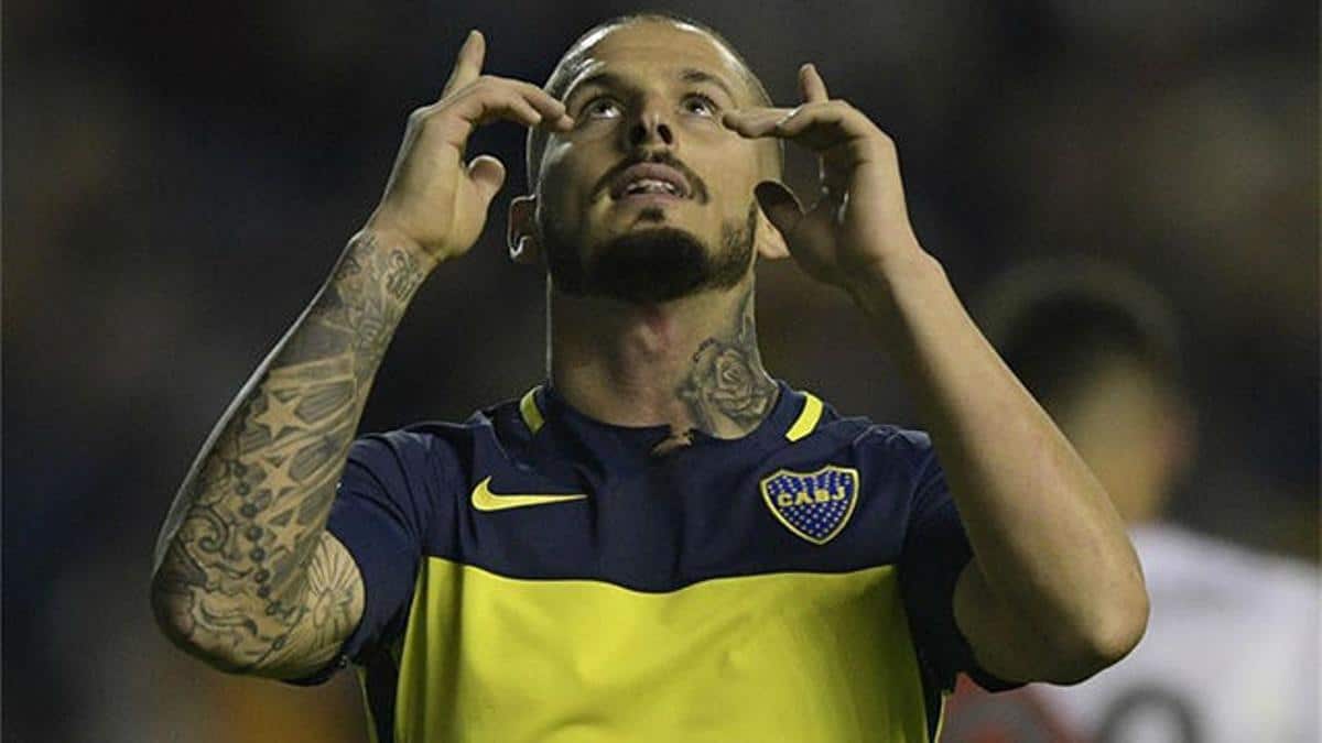 Dario Benedetto en partido con el Boca Juniors.