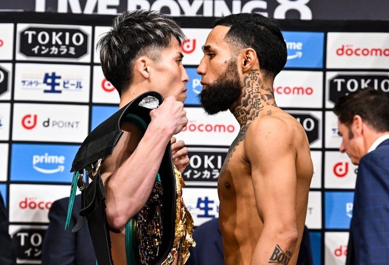 NAOYA INOUE A LA IZQUIERDA Y A LA DERECHA LUIS PANTERA NERY, CARA A CARA TRAS EL PESAJE
