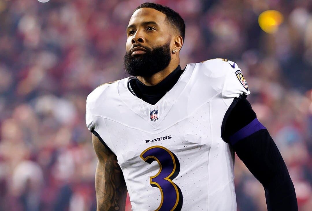 ODELL BECKHAM JR DURANTE UN JUEGO CON LOS RAVENS EN LA NFL