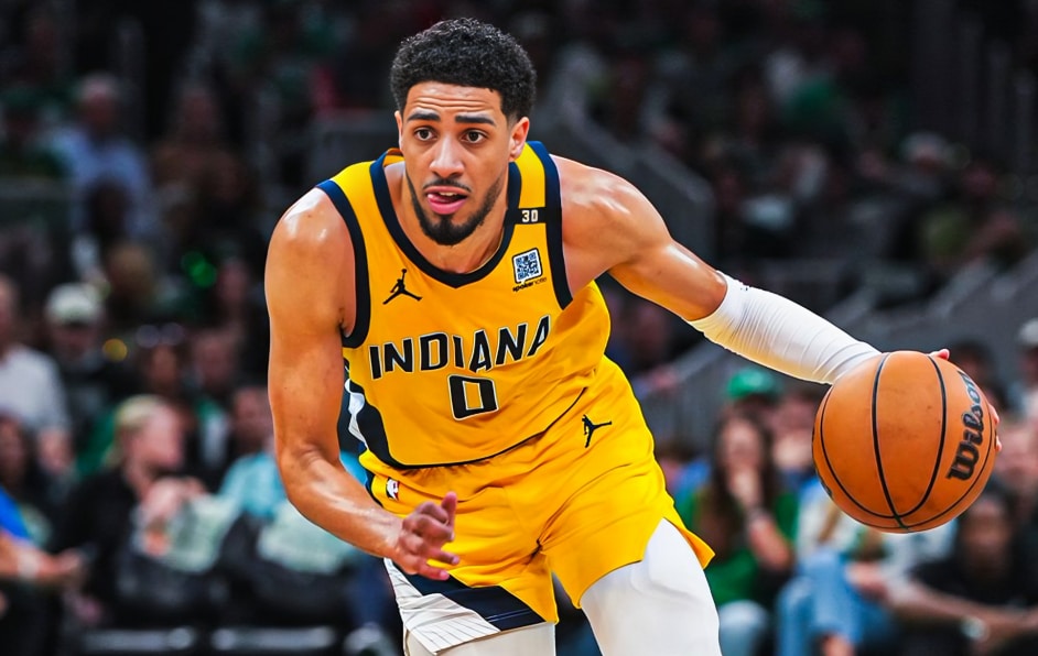 TYRESE HALIBURTON DE LOS PACERS DURANTE UN PARTIDO EN LA NBA