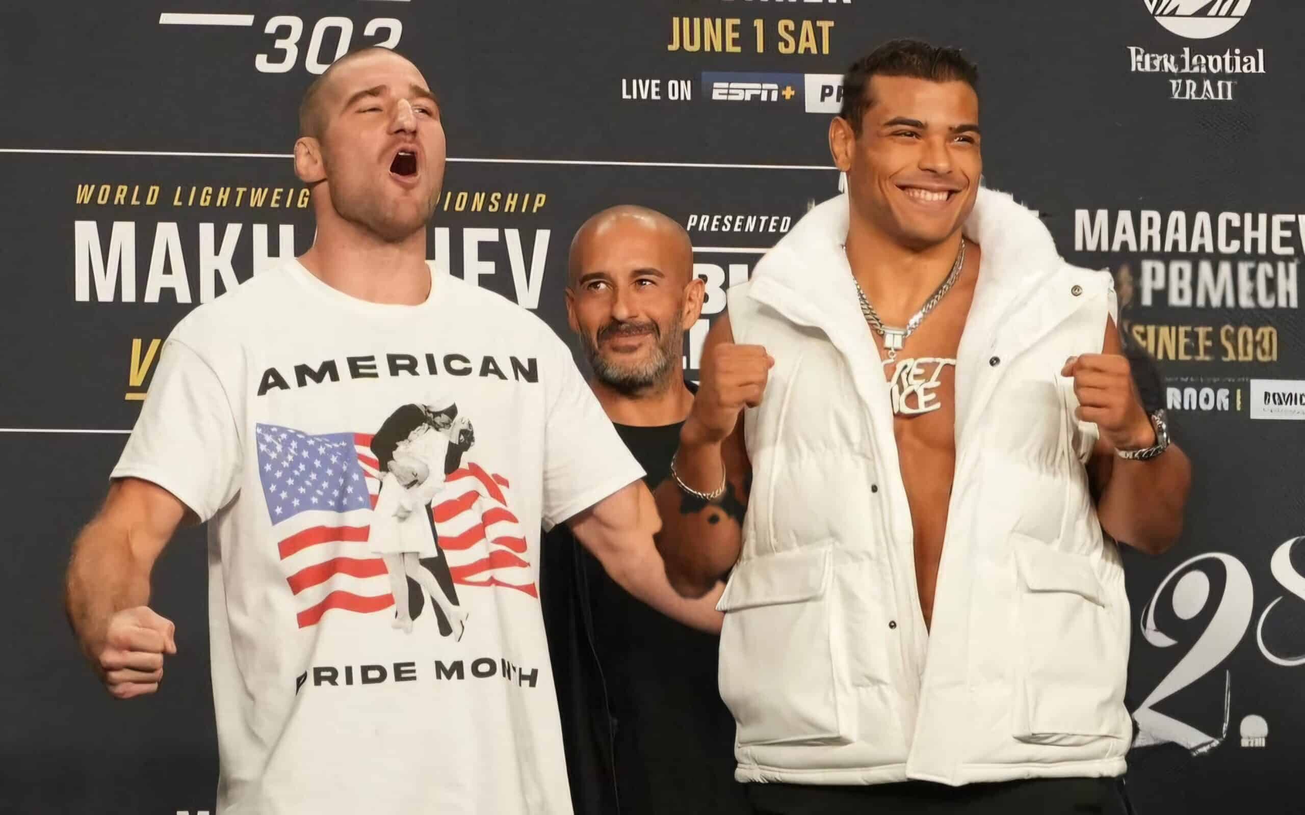 SEAN STRICKLAND A LA IZQUIERDA Y PAULO COSTA A LA DERECHA