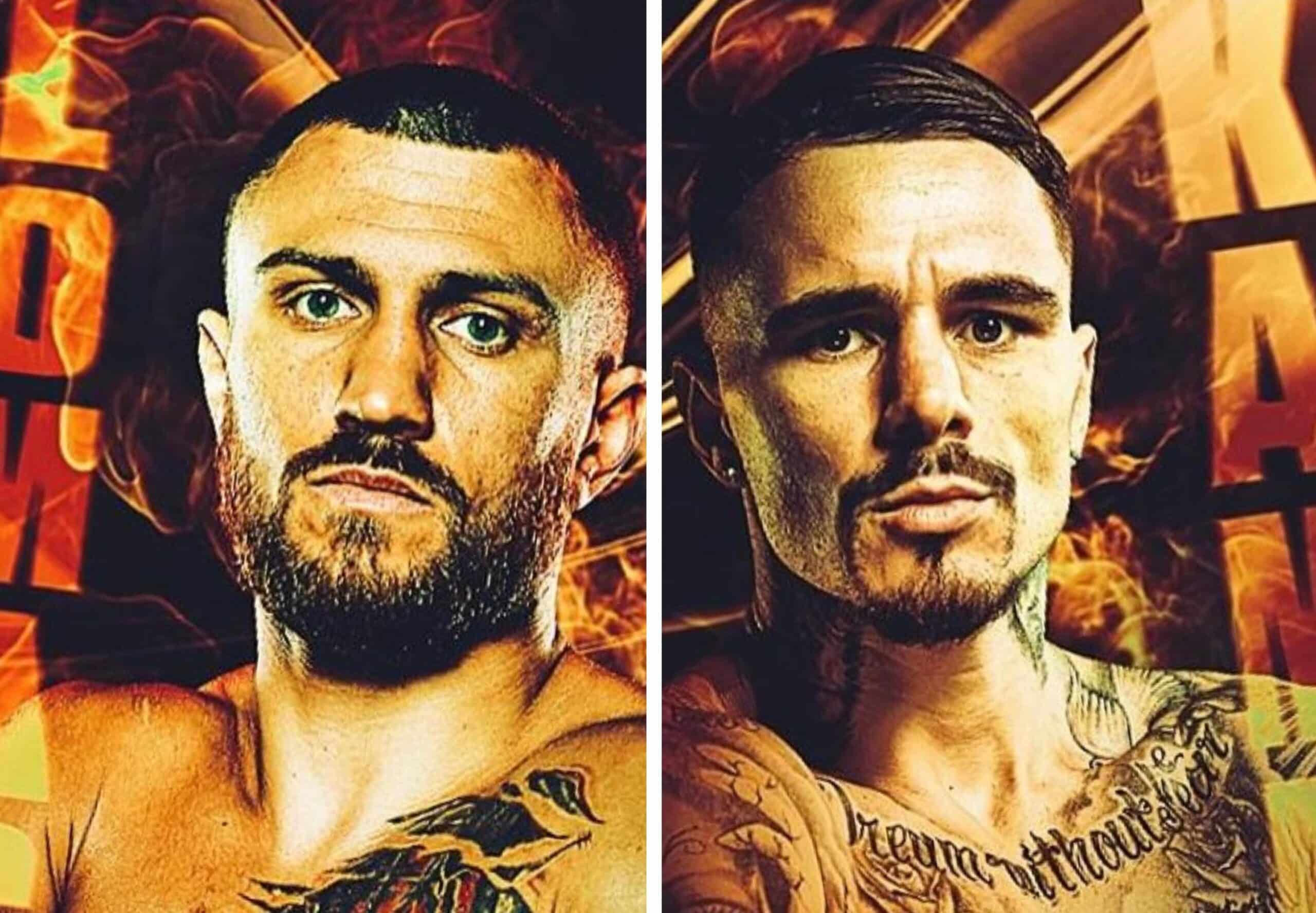 VASYL LOMACHENKO A LA IZQUIERDA Y GEORGE KAMBOSOS A LA DERECHA