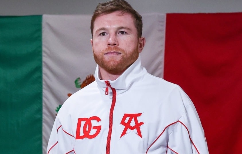Canelo Álvarez previo a la ceremonia del pesaje en Las Vegas.
