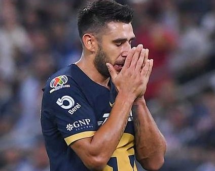 'Toto' Salvio se lamenta falla con Pumas en fase regular.