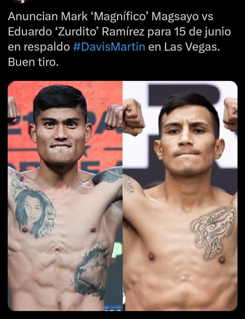 Eduardo Ramírez se medirá ante Mark Magsayo en Las Vegas