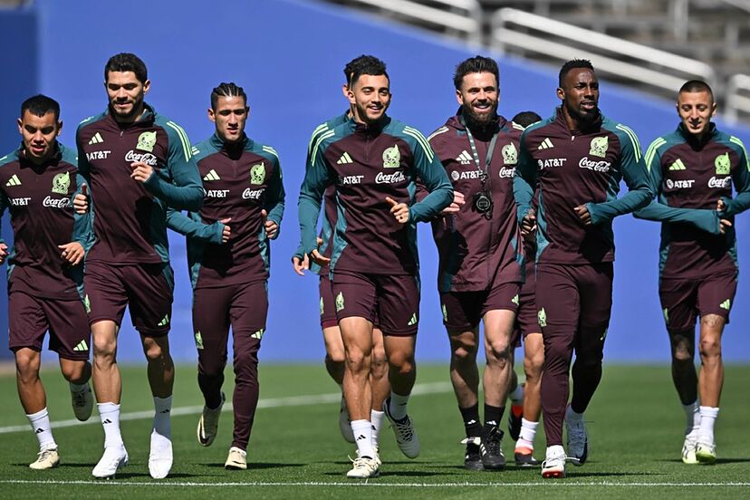 Jugadores del Tricolor en entrenamiento en Estados Unidos.