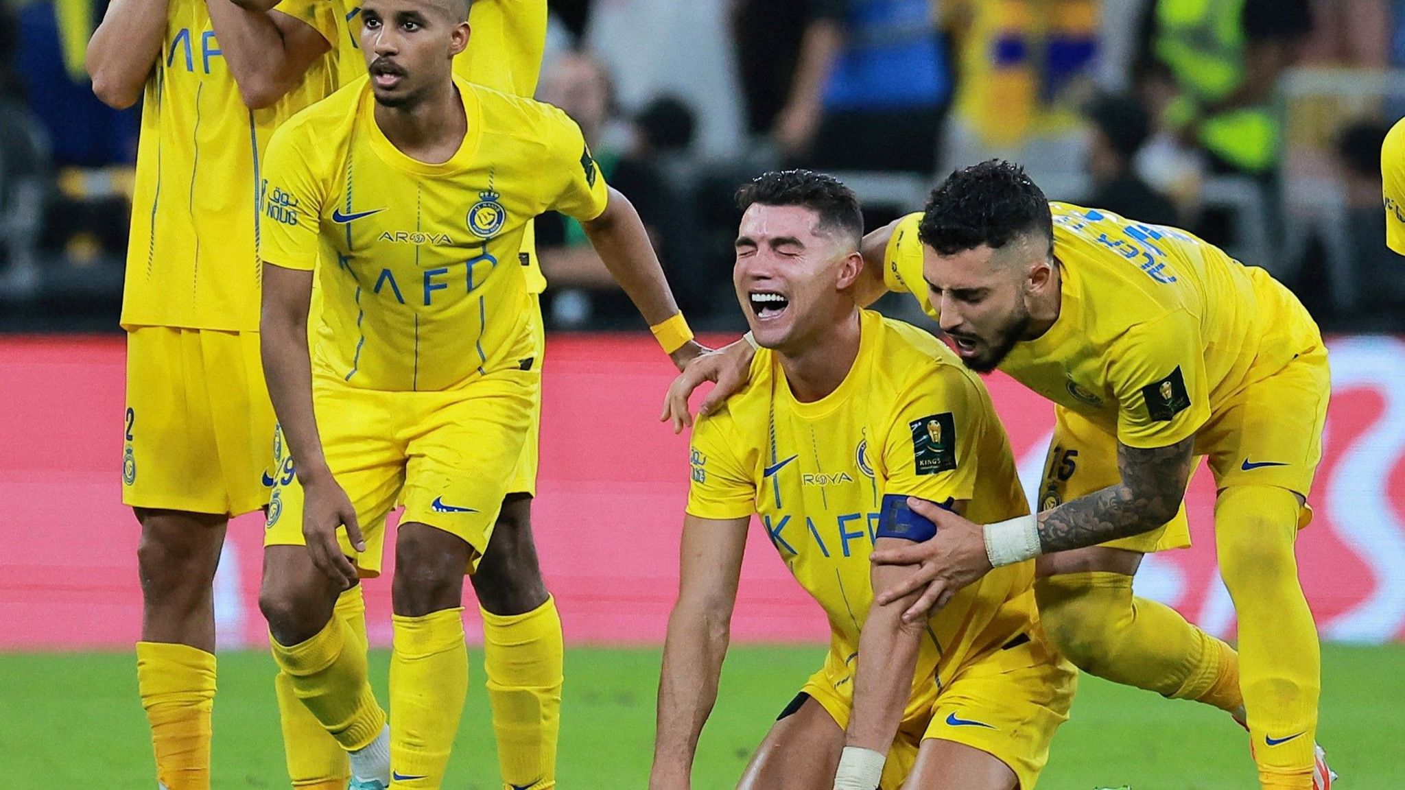 Cristiano Ronaldo llora desconsolado tras perder la Copa del Rey.