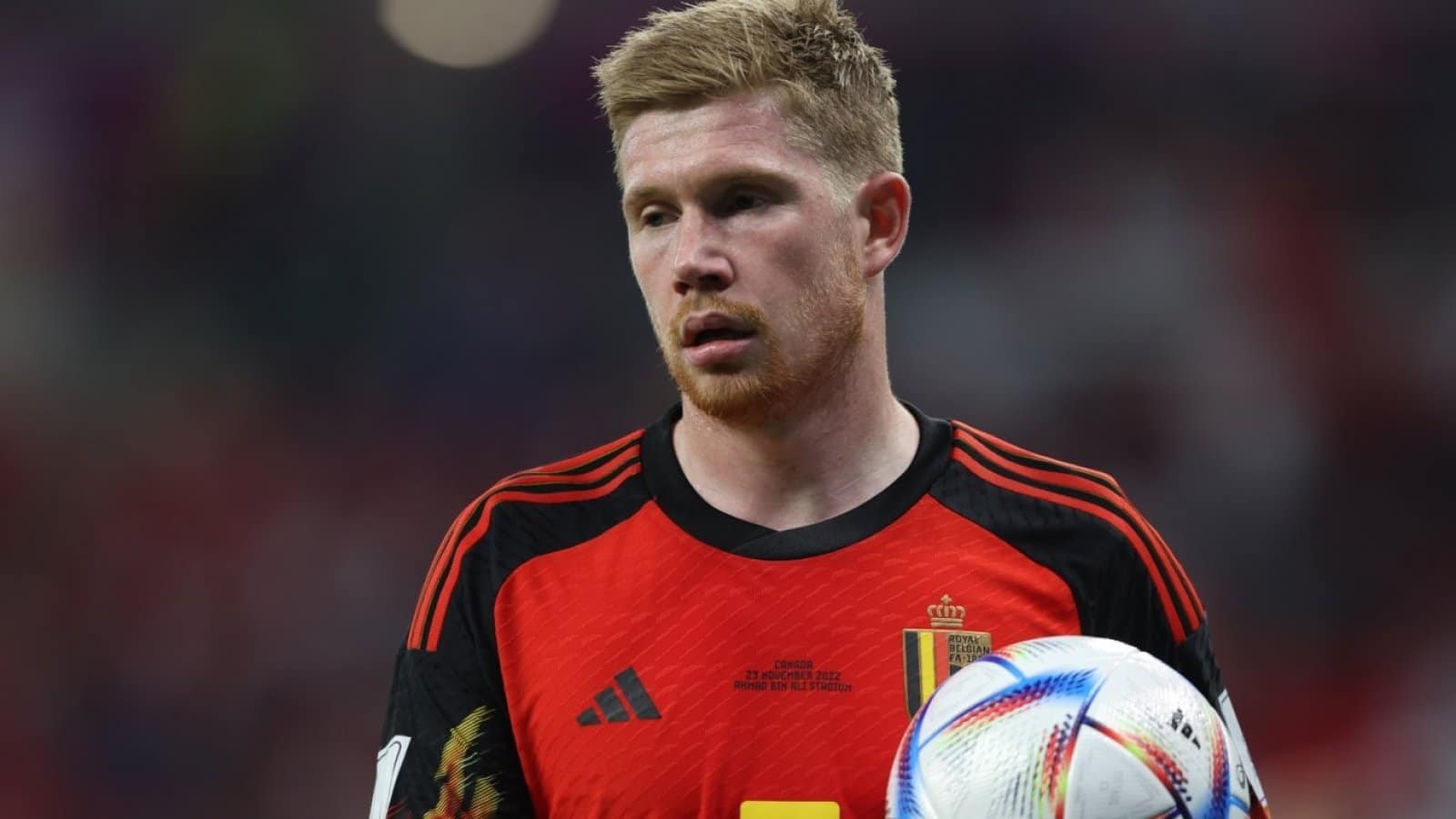 Kevin De Bruyne en partido amistoso con Bélgica.