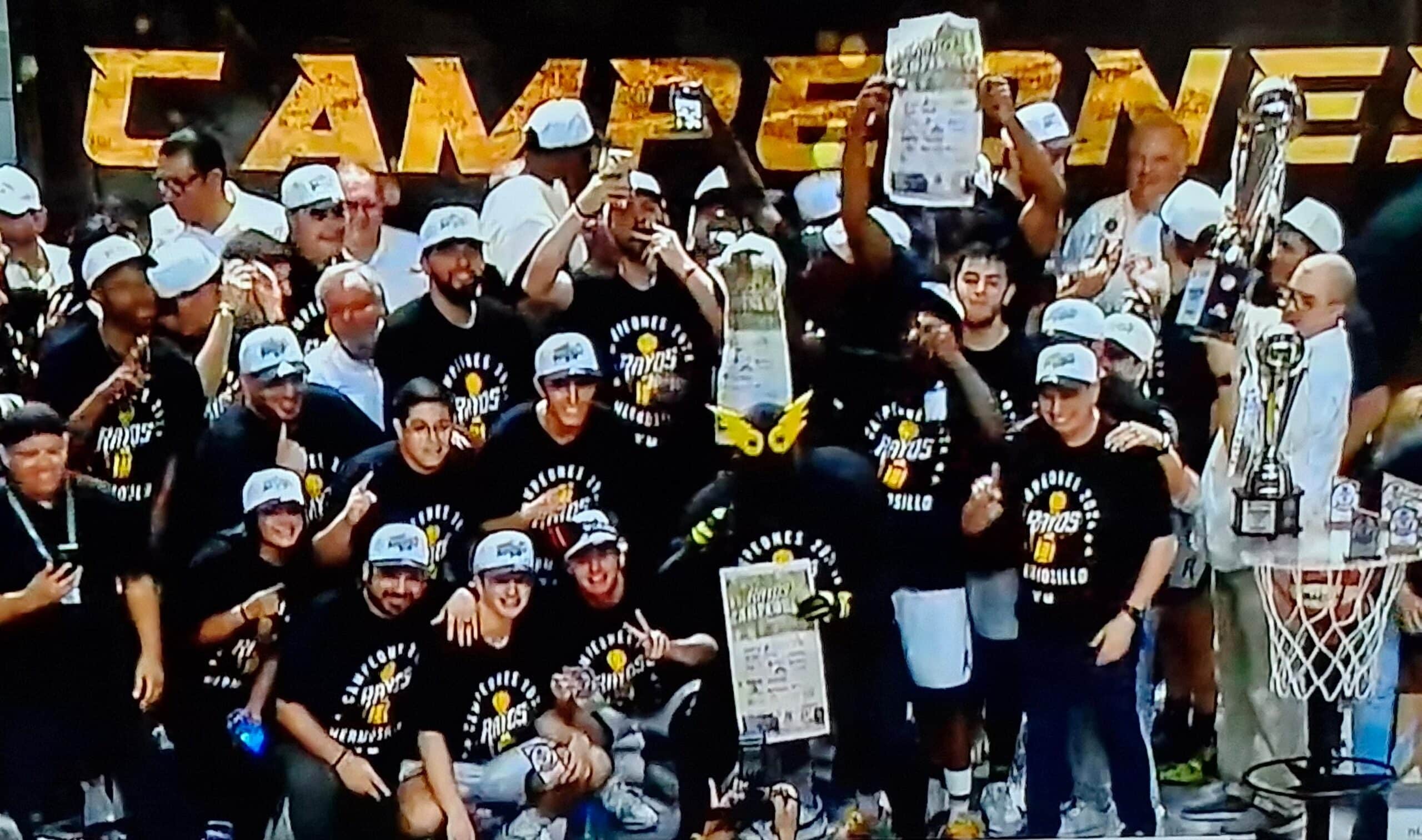 RAYOS DE HERMOSILLO CELEBRAN EL TRIUNFO ANTE ASTROS EN LA FINAL DEL CIBACOPA