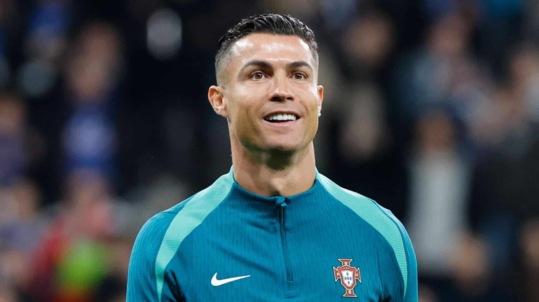 Cristiano Ronaldo en entrenamiento con Portugal.