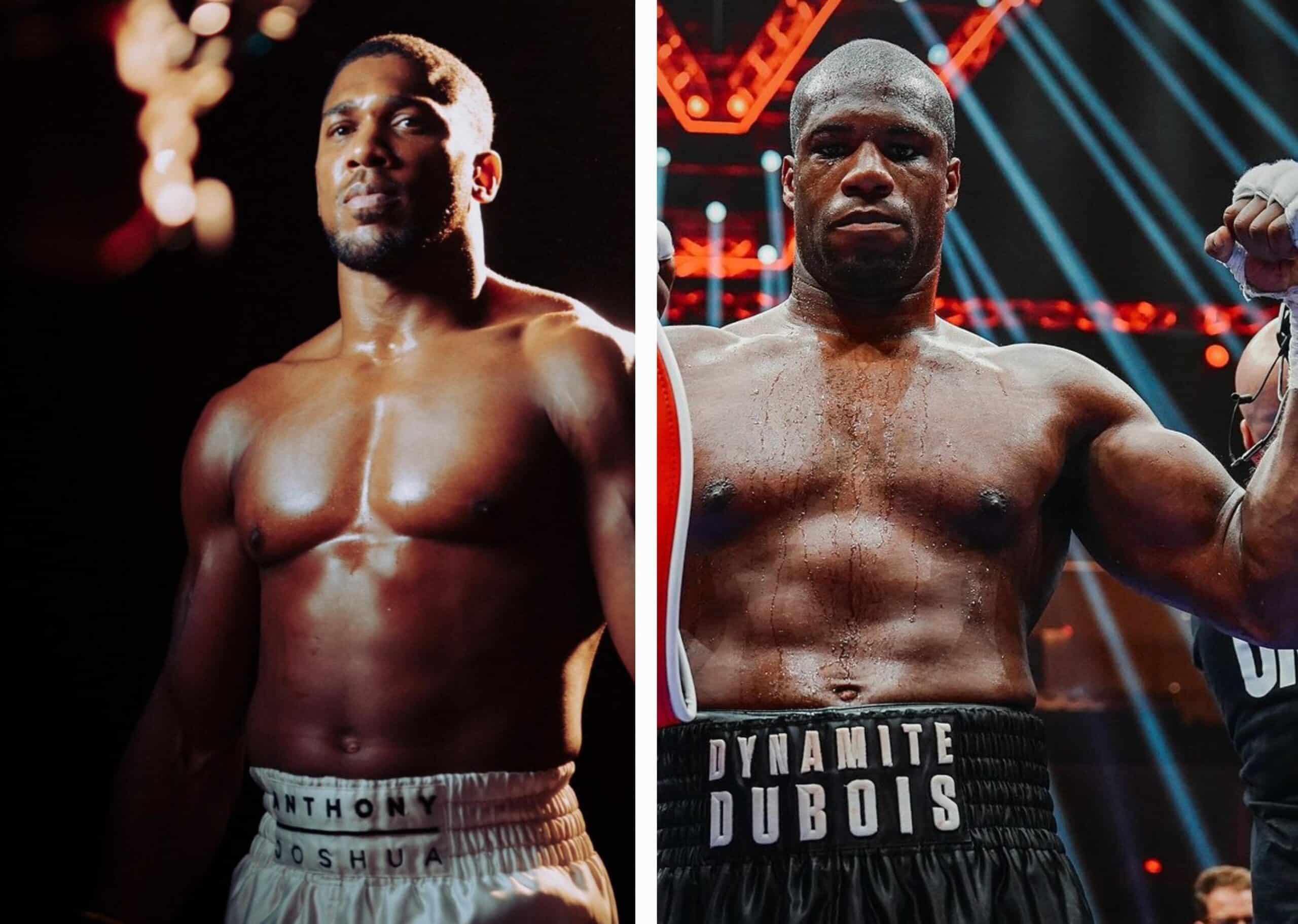 A LA IZQUIERDA ANTHONY JOSHUA Y A LA DERECHA DANIEL DUBOIS