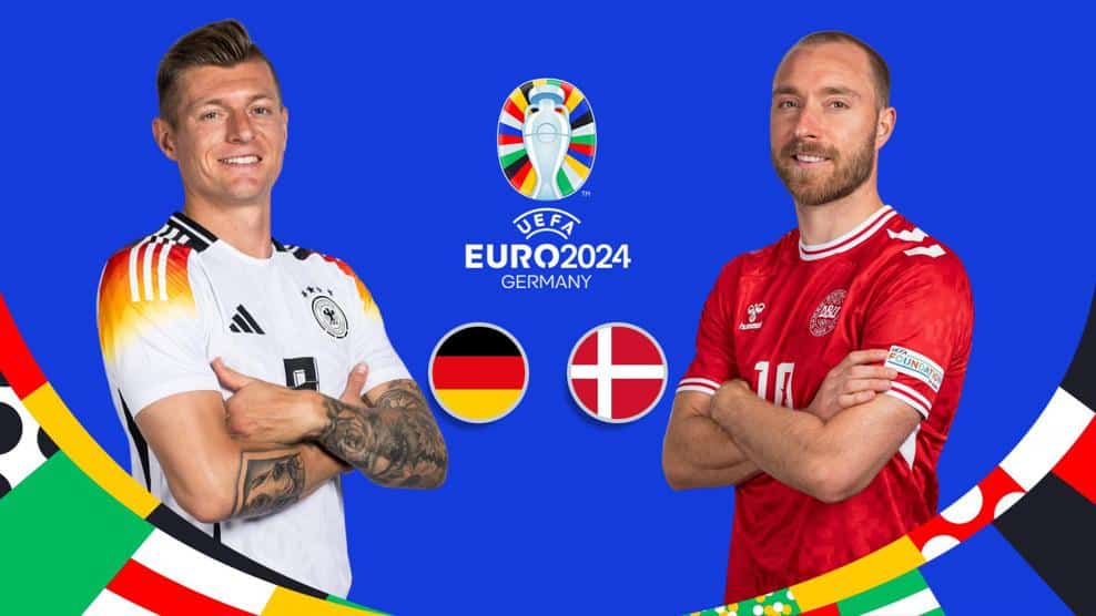 FLYER DEL PARTIDO DE OCTAVOS DE FINAL ENTRE ALEMANIA Y DINAMARCA