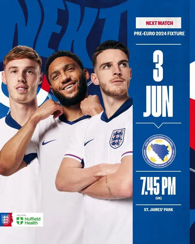 Inglaterra se mide este lunes ante Bosnia.