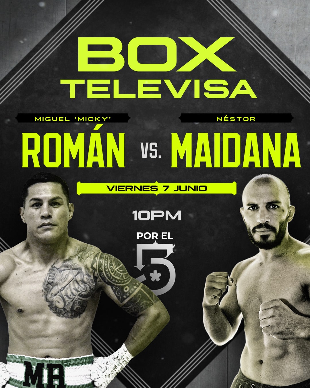 FLYER DE LA PELEA ENTRE MICKY ROMÁN Y NÉSTOR MAIDANA