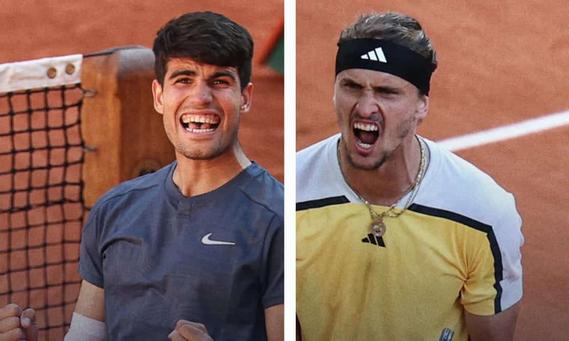 CARLOS ALCARAZ A LA IZQUIERDA Y ALEXANDER ZVEREV A LA DERECHA