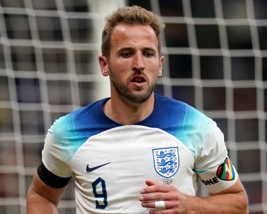 Harry Kane en partido amistoso con Inglaterra.