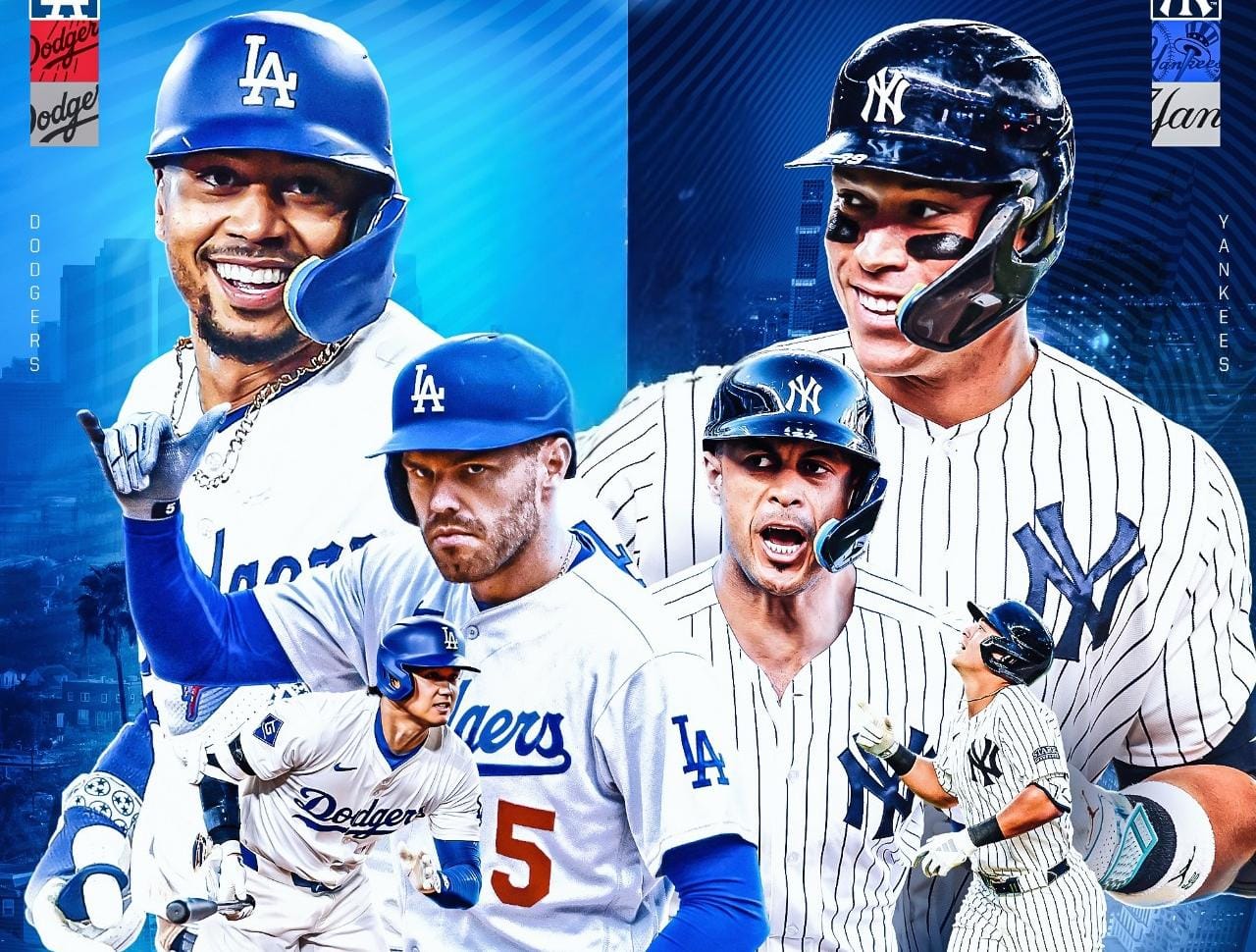 FLYER DEL LA SERIE DE LA MLB ENTRE DODGERS Y YANKEES