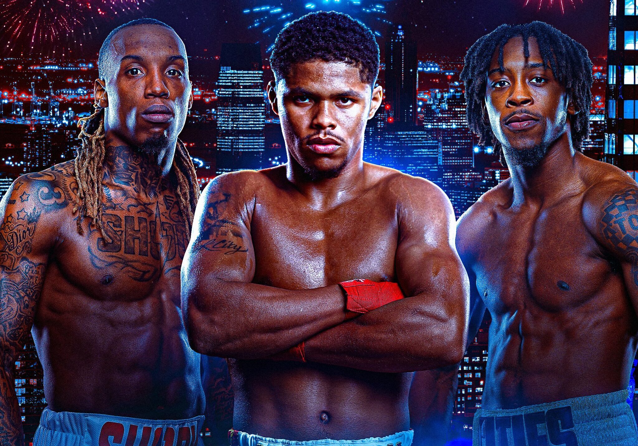 FLYER DE LA FUNCIÓN DE TOP RANK DE SHAKUR STEVENSON, O'SHAQUIE FOSTER, Y KEYSHAWN DAVIS
