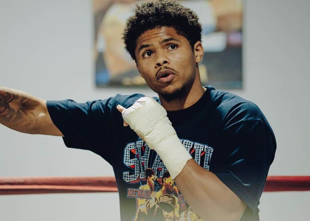 SHAKUR STEVENSON DURANTE UN ENTRENAMIENTO