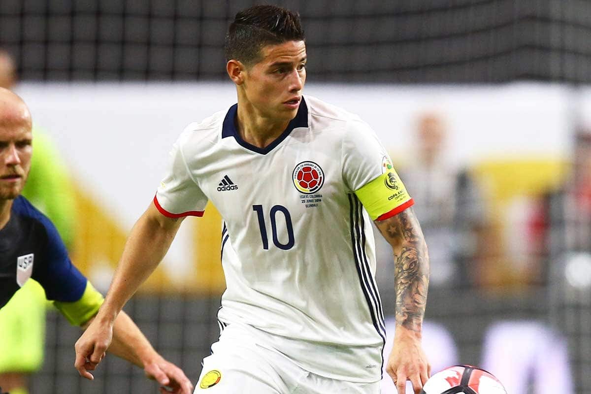 James Rodríguez en partido de la Copa América 2024.