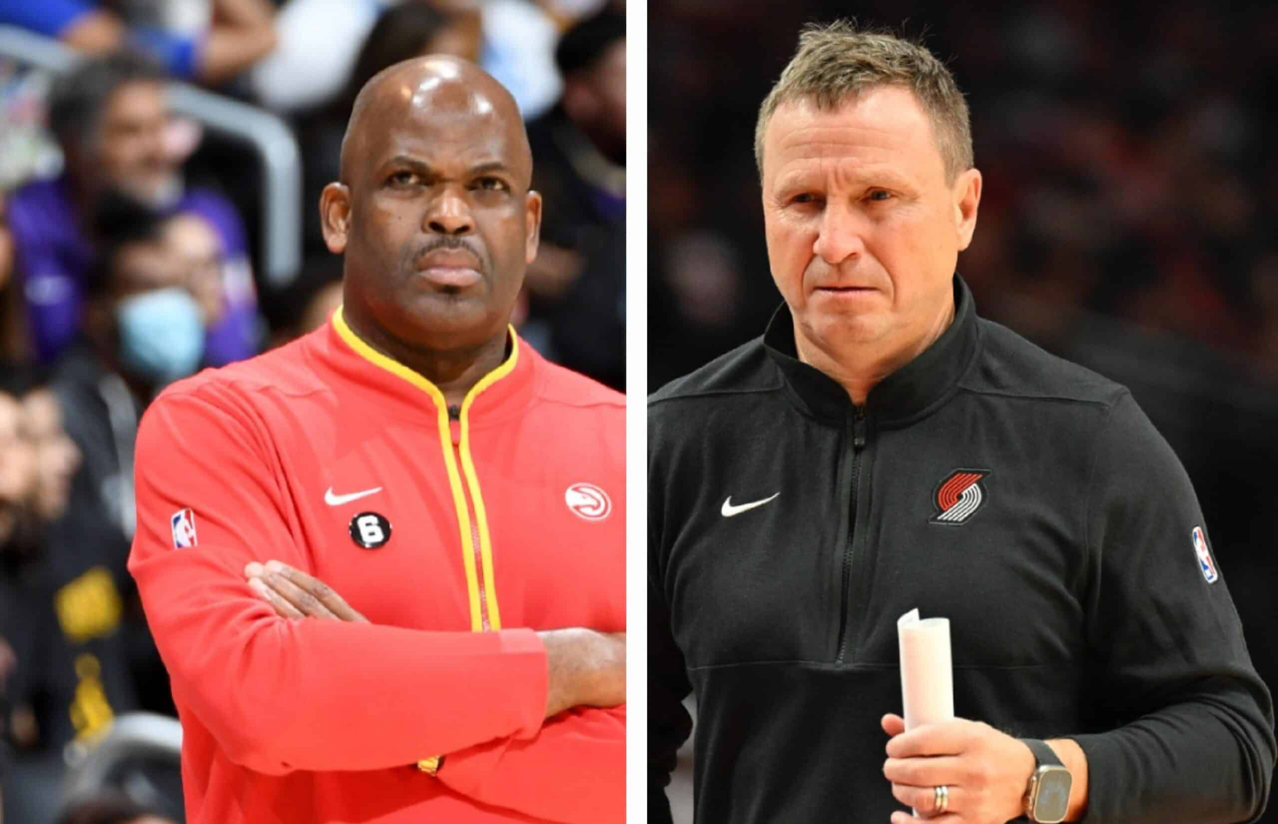 NATE MCMILLAN A LA IZQUIERDA Y SCOTT BROOKS A LA DERECHA