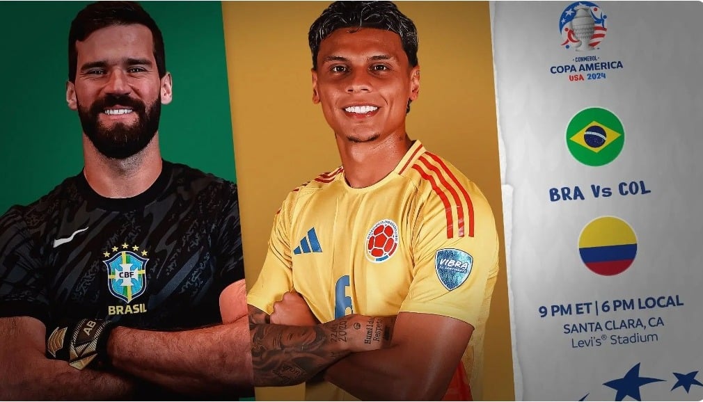 Brasil vs Colombia se juega este martes en la fase de grupos.