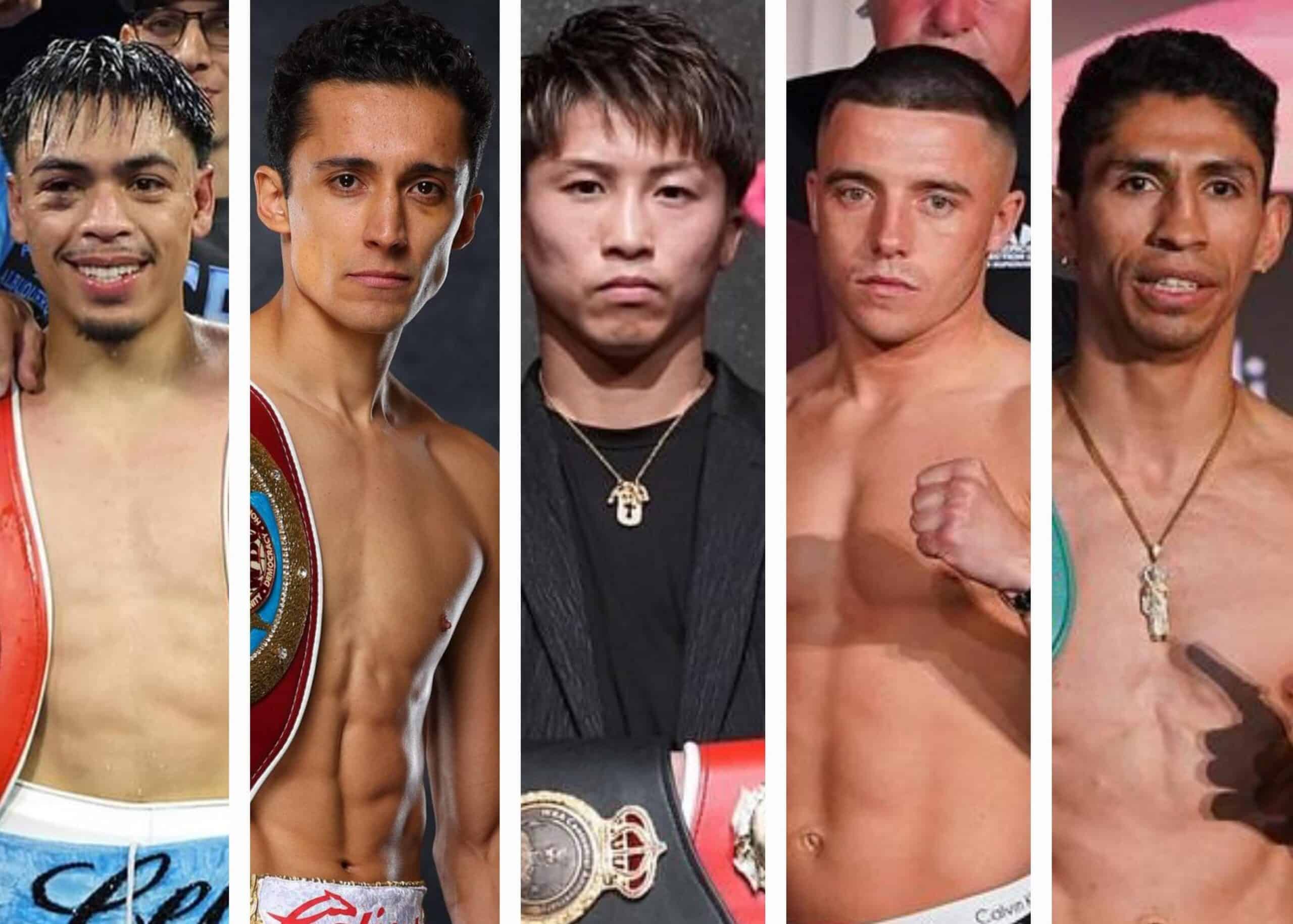 DE IZQUIERDA A DERECHA, ÁNGELO LEO, RAFAEL ESPINOZA, NAOYA INOUE, NICKB ALL, Y REY VARGAS