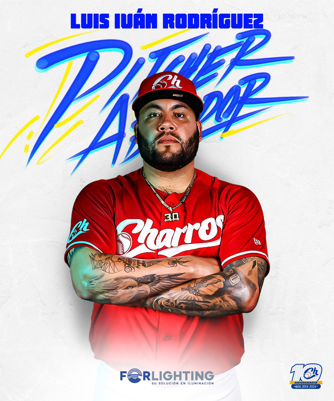 Luis Iván Rodríguez será el abridor esta noche en el juego inaugural ante Venados.