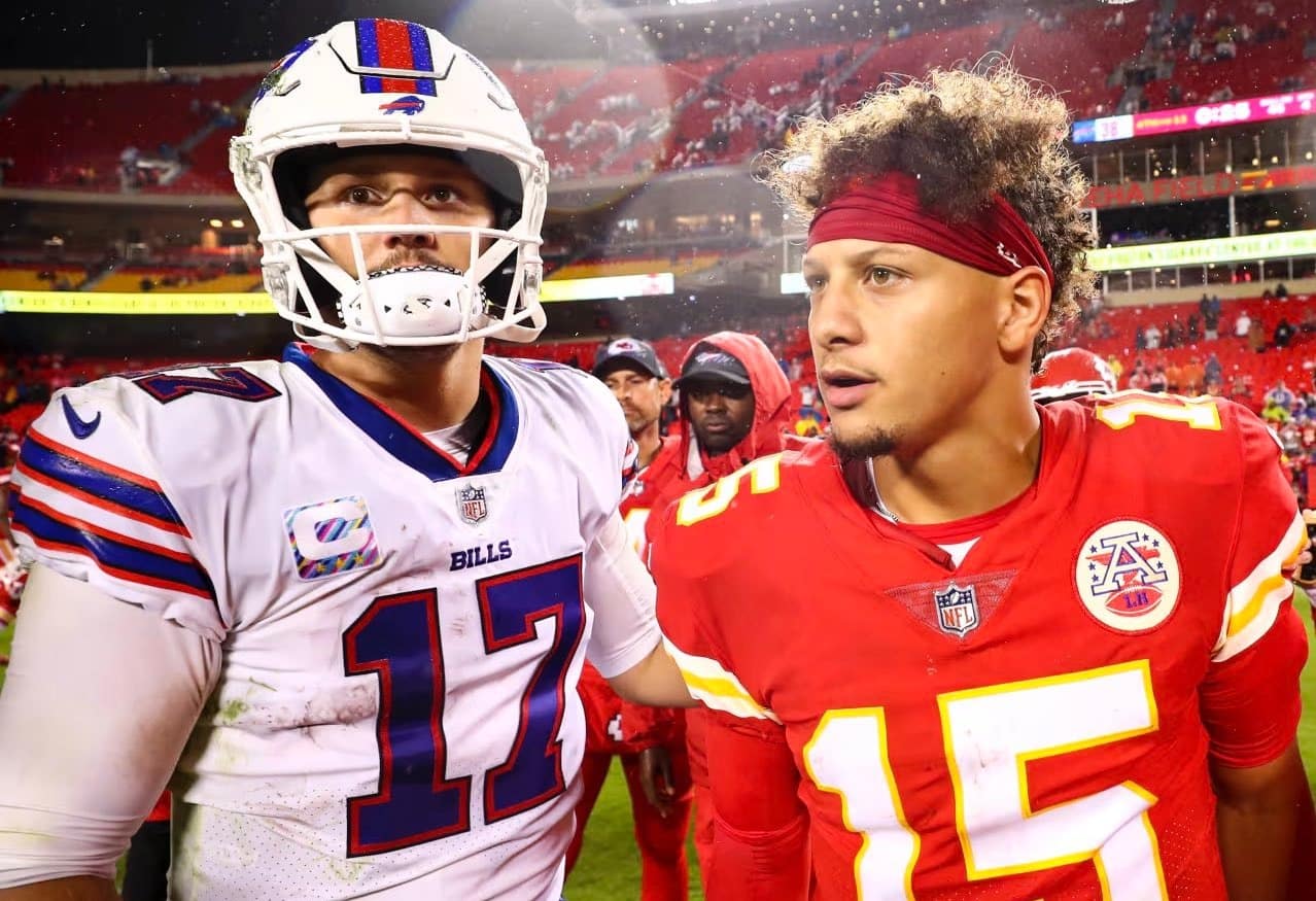 Patrick Mahomes vs Josh Allen en el Campeonato de la AFC.