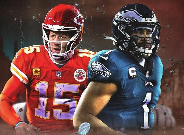 Mahomes y los Chiefs enfrentarán a Hurts, Barkley y los Eagles por tricampeonato del Super Bowl.