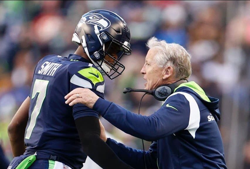 GENO SMITH PETE CARROLL SEAHAWKS NFL