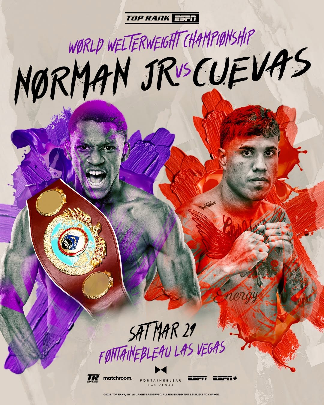 Brian Norman Jr., contra Derrieck Cuevas este sábado.