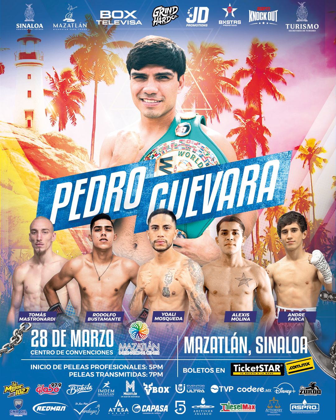 Pedro Guevara vs José Armando Valdez, hoy en el Centro de Convenciones del puerto sinaloense.