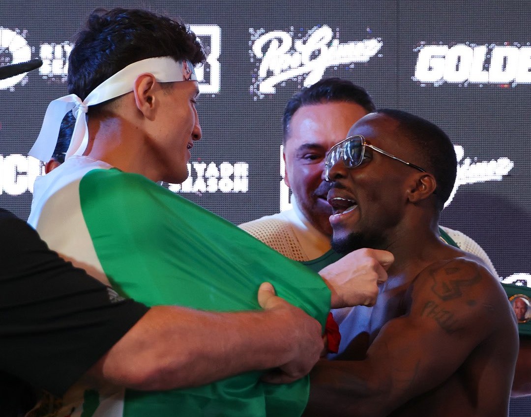 William “Camarón” Zepeda y Tevin Farmer calentaron la revancha con algunos empujones luego de cumplir en la báscula, listos para subir al ring el sábado.