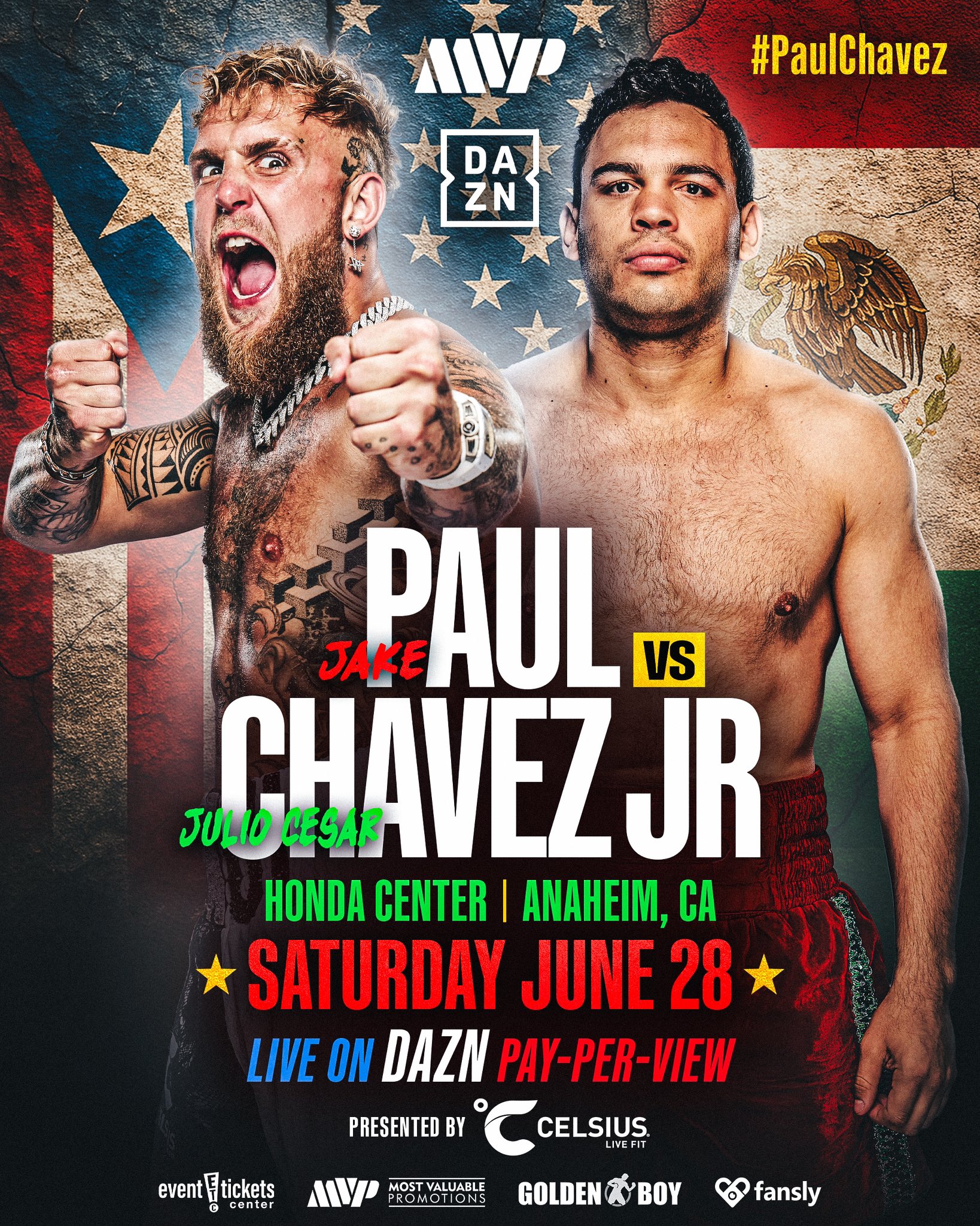 Jake Paul vs Julio Cesar Chávez Jr., el próximo 28 de junio.