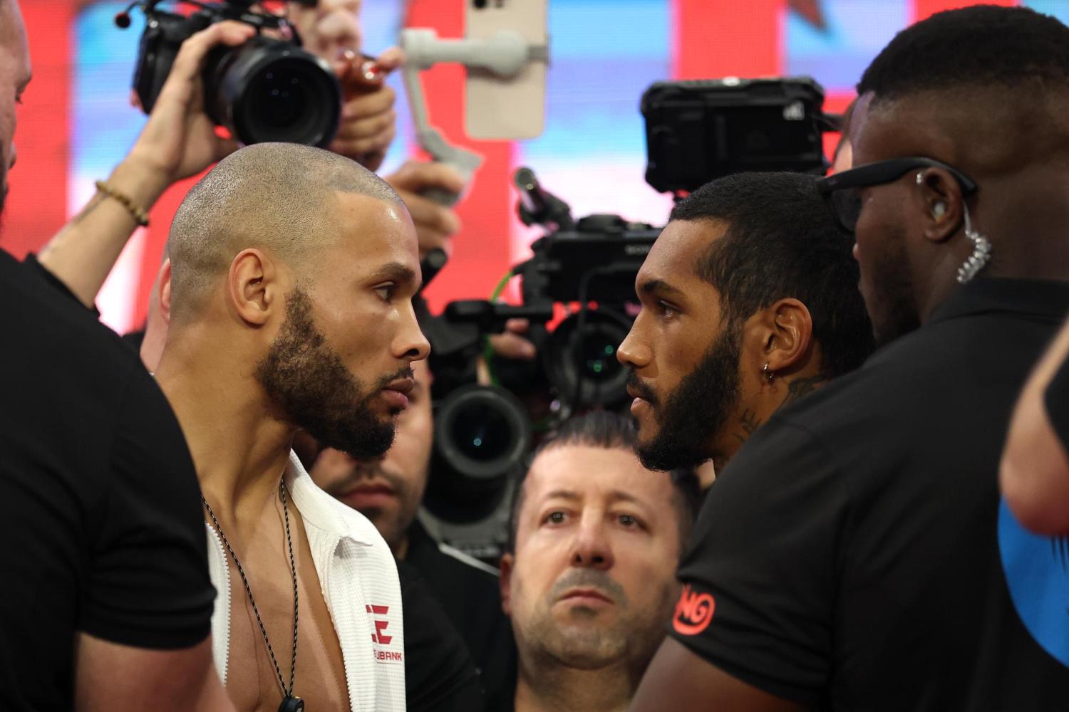 Chris Eubank Jr. y Conor Benn intercambiaron miradas finales antes de su reñida pelea de este fin de semana.