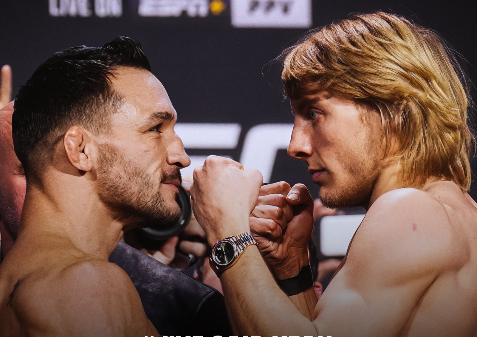 Michael Chandler vs Paddy Pimblett, pelean el sábado en la coestelar de la UFC 314.