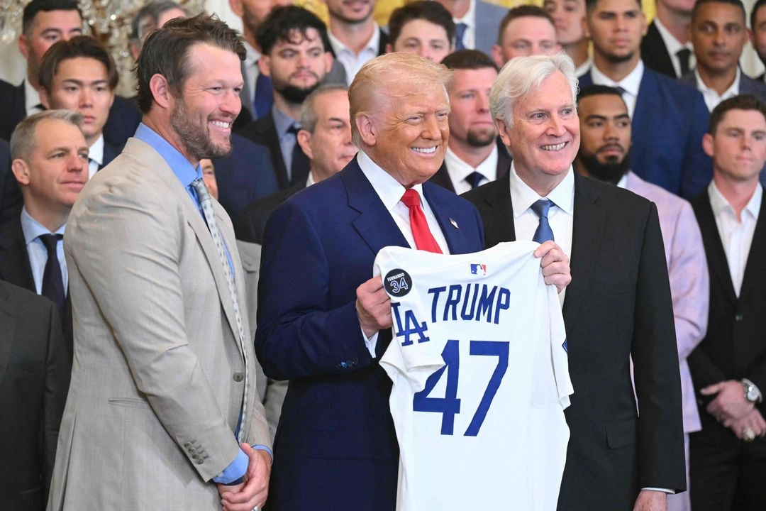 LOS DODGERS EN SU VISITA A LA CASA BLANCA