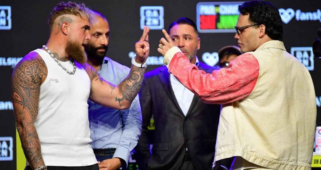 Pelea entre Jake Paul y Chávez Jr. comienza con insultos y advertencias en rueda de prensa.