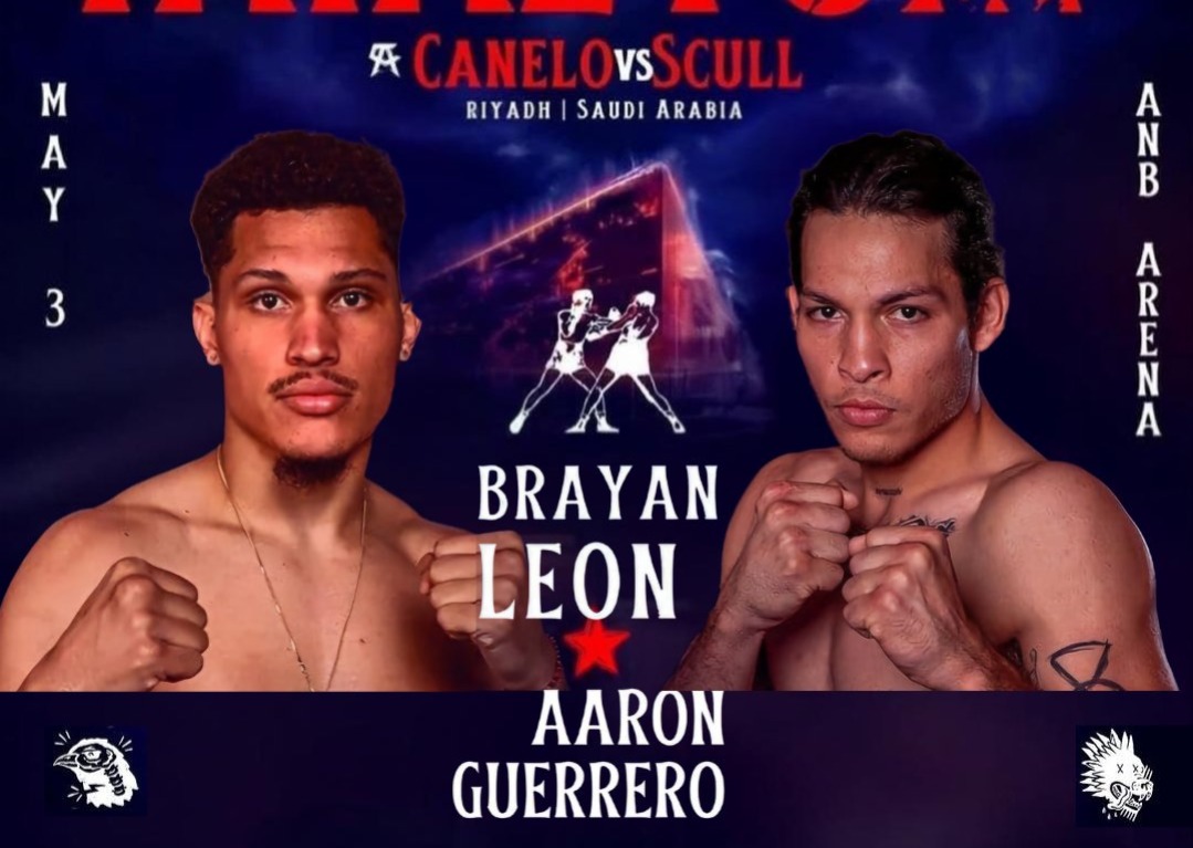 Brayan León vs. Aarón Guerrero. pelea en peso medio, talento joven mexicano.