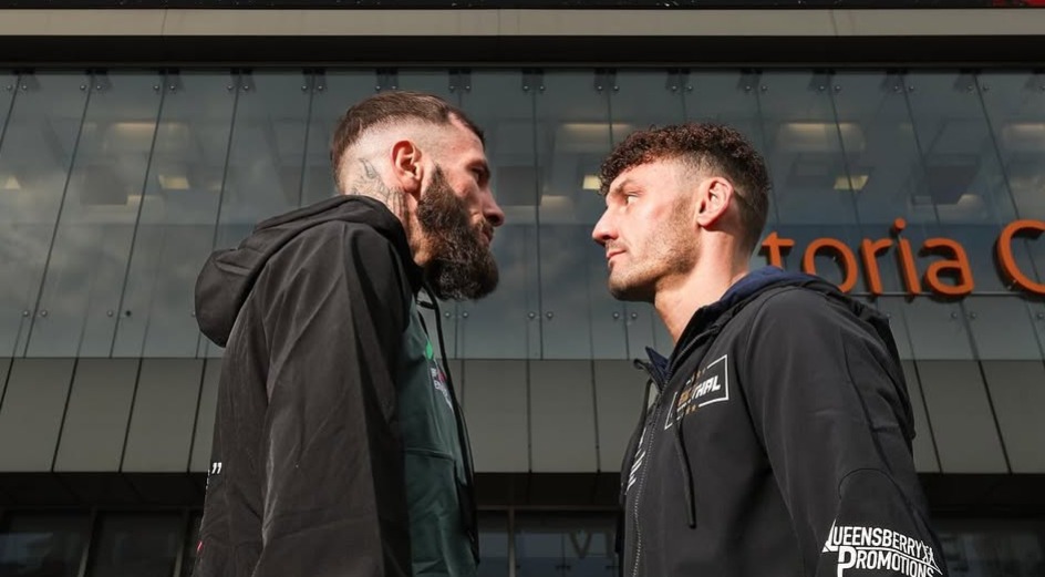 Anthony Cacace y Leigh Wood se enfrentaron en persona en Nottingham.